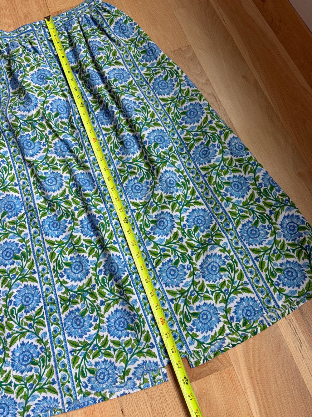 Pink City Prints Block Print Floral Maxi Skirt - Picture 8 of 8